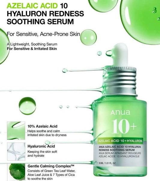 Anua Azelaic Acid 10 Hyaluron : Redness Soothing Serum